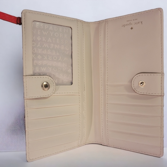 Kate Spade stacy mikas pond wallet coral New - Picture 2 of 12
